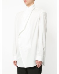 Мужской белый двубортный пиджак от Issey Miyake Men