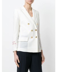 Женский белый двубортный пиджак от Giada Benincasa