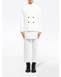 Мужской белый двубортный пиджак от Prada