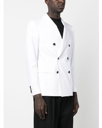 Мужской белый двубортный пиджак от Tonello