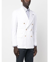 Мужской белый двубортный пиджак от Gabriele Pasini