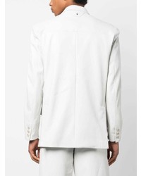 Мужской белый двубортный пиджак от Salvatore Santoro