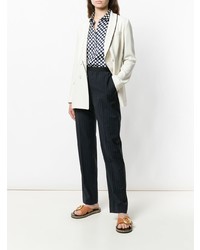 Женский белый двубортный пиджак от Alberto Biani