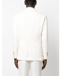 Мужской белый двубортный пиджак от Brunello Cucinelli
