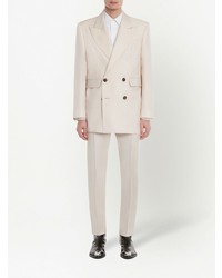 Мужской белый двубортный пиджак от Alexander McQueen