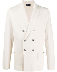 Мужской белый двубортный пиджак от Drumohr