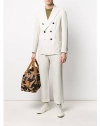 Мужской белый двубортный пиджак от Barena