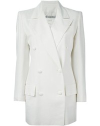 Женский белый двубортный пиджак от Jean Louis Scherrer