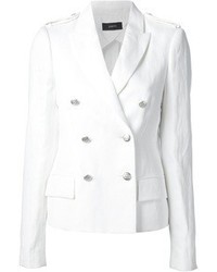 Женский белый двубортный пиджак от Joseph