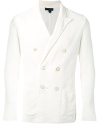 Мужской белый двубортный пиджак от Lardini