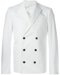 Мужской белый двубортный пиджак от Les Hommes