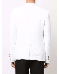 Мужской белый двубортный пиджак от Balmain