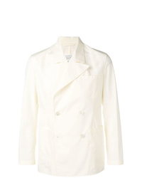 Мужской белый двубортный пиджак от Maison Margiela