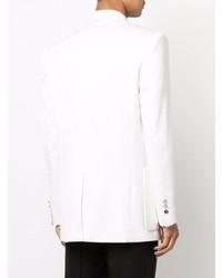 Мужской белый двубортный пиджак от Balmain
