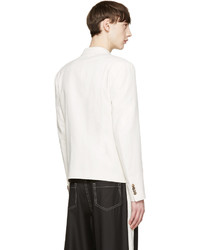 Мужской белый двубортный пиджак от Paul Smith