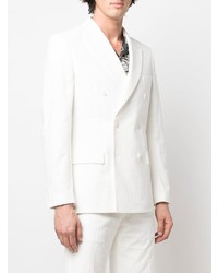 Мужской белый двубортный пиджак от Casablanca