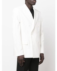 Мужской белый двубортный пиджак от Casablanca