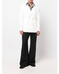 Мужской белый двубортный пиджак от Casablanca