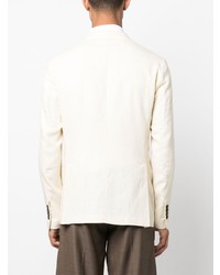 Мужской белый двубортный пиджак от Massimo Alba