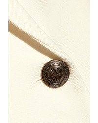 Женский белый двубортный пиджак от Balmain