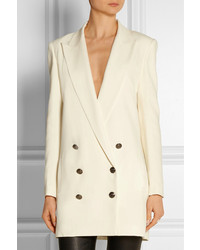 Женский белый двубортный пиджак от Balmain