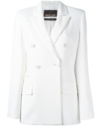 Женский белый двубортный пиджак от Roberto Cavalli