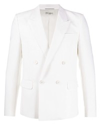 Мужской белый двубортный пиджак от Saint Laurent