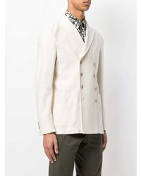 Мужской белый двубортный пиджак от The Gigi