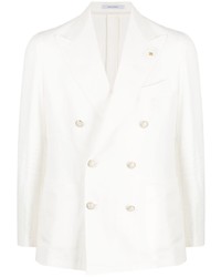 Мужской белый двубортный пиджак от Tagliatore