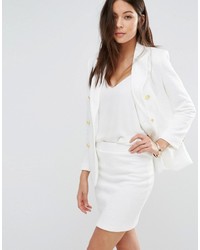 Женский белый двубортный пиджак