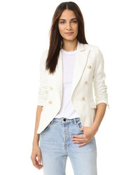 Женский белый двубортный пиджак