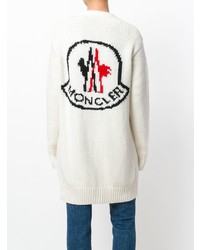 Белый длинный кардиган от Moncler