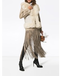 Белый жилет из овчины от Loewe