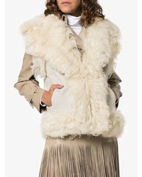 Белый жилет из овчины от Loewe