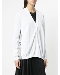 Женский белый кардиган с вышивкой от Rochas