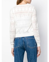 Женский белый кардиган с вышивкой от M Missoni