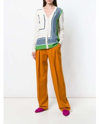 Женский белый кардиган с принтом от Tory Burch