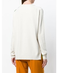 Женский белый кардиган с принтом от Tory Burch