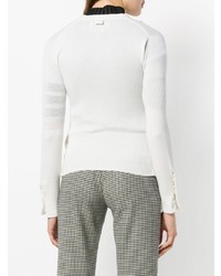 Женский белый кардиган от Thom Browne