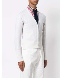 Мужской белый кардиган от Thom Browne