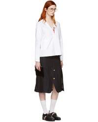 Женский белый кардиган от Thom Browne