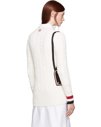 Женский белый кардиган от Thom Browne