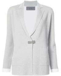 Женский белый кашемировый пиджак от D-Exterior