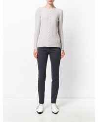 Женский белый кашемировый свитер от Loro Piana