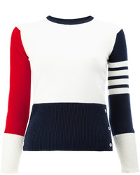 Женский белый кашемировый свитер от Thom Browne
