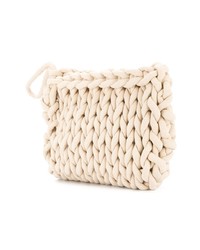 Белый клатч из плотной ткани от Alienina