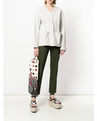 Белый клатч с вышивкой от RED Valentino