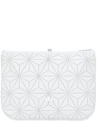 Белый клатч с геометрическим рисунком от adidas