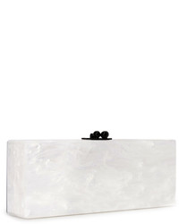 Белый клатч с геометрическим рисунком от Edie Parker