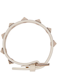 Белый кожаный браслет от Valentino